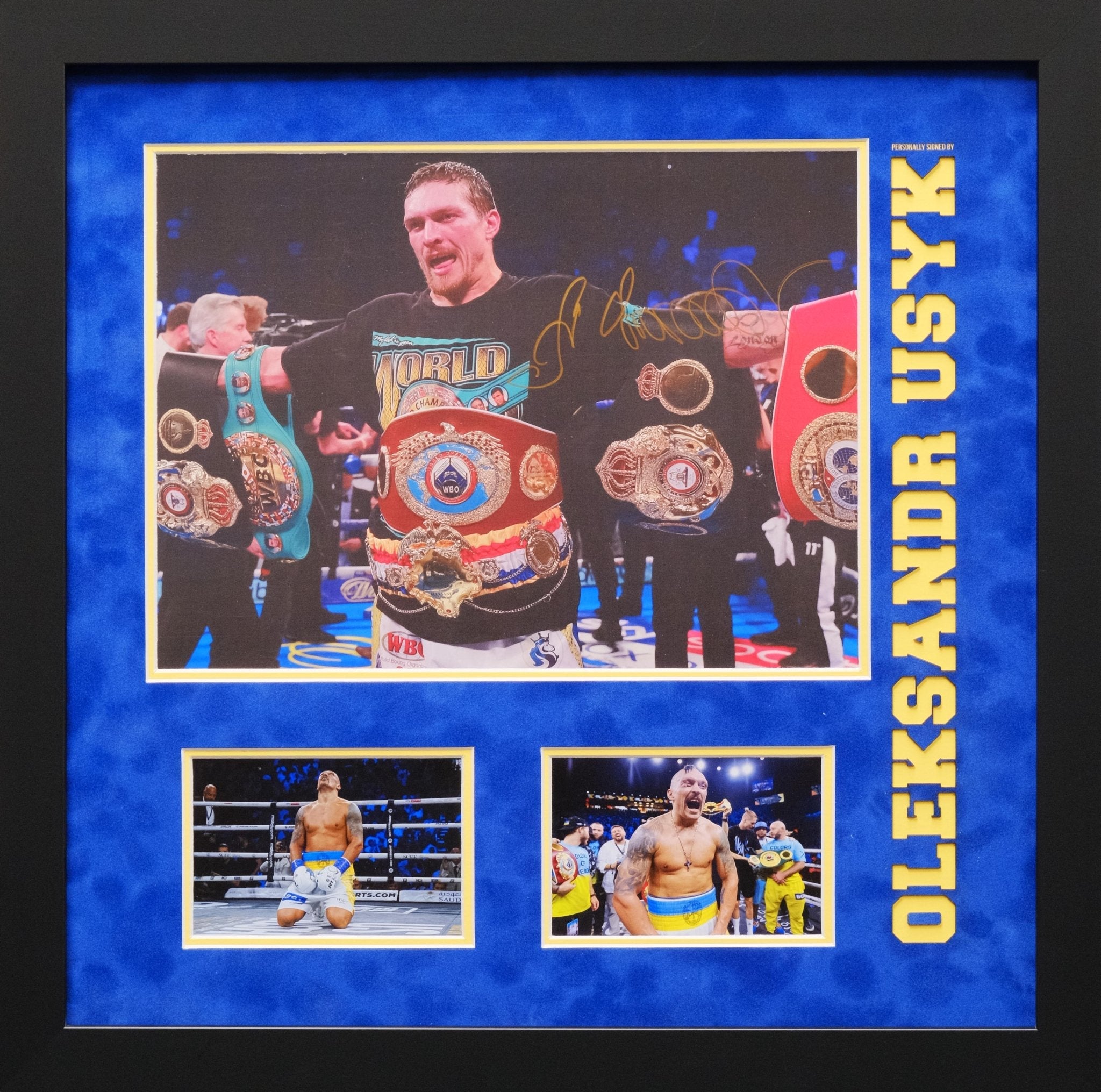Usyk Signed Photograph Display - Memorabilia Framers Shop